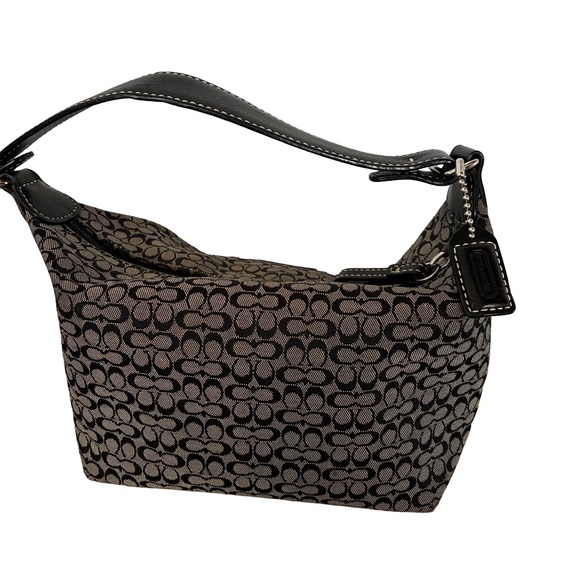 Coach Signature Mini Hobo Bag Black Gray Jacquard Y2K - Picture 2 of 6